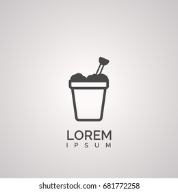 Sand bucket icon