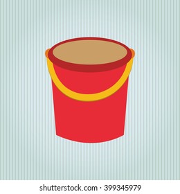 sand bucket icon design 