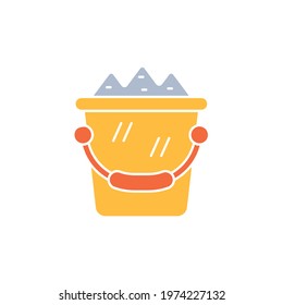 Sand bucket icon, eps 10