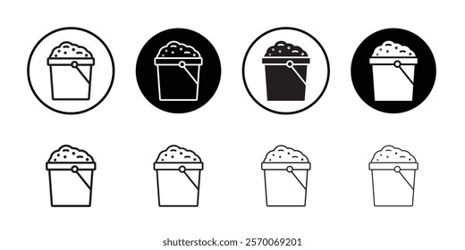 Sand bucket icon Outline vector for web ui