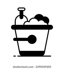 Sand bucket icon represents a small pail used for carrying and playing with sand at the beach or in a sandbox