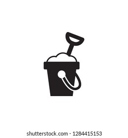 sand bucket icon. Simple glyph vector of Travel set icons for UI and UX, website or mobile application on white background