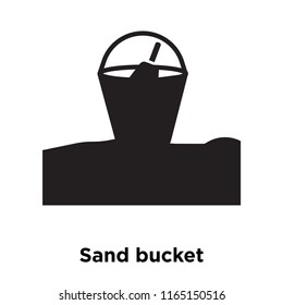 Sand bucket icon vector isolated on white background, Sand bucket transparent sign , vacation symbols