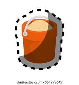 sand bucket isolated icon