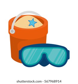 sand bucket isolated icon