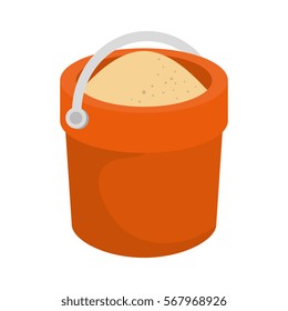 sand bucket isolated icon