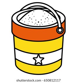 sand bucket isolated icon