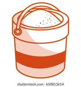 sand bucket isolated icon