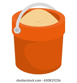 sand bucket isolated icon
