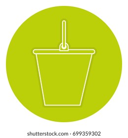 sand bucket isolated icon