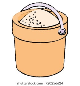 sand bucket isolated icon