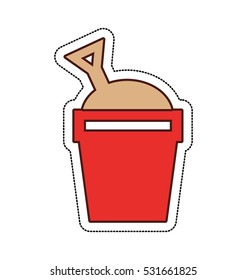 sand bucket isolated icon vector illustration design