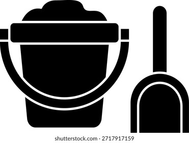 Cubo de arena Línea Vector Icon Design