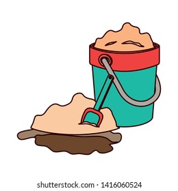 sand bucket with tools to play