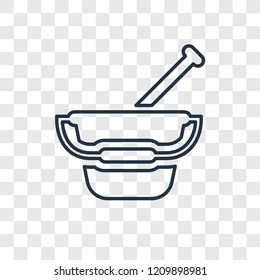Sand bucket toy concept vector linear icon isolated on transparent background, Sand bucket toy concept transparency concept in outline style