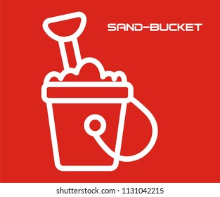 SAND BUCKET VECTOR ICON