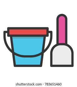 Sand Bucket Vector Icon