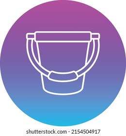 Icono vectorial del cubo de arena. Se puede usar para imprimir, móviles y aplicaciones web.