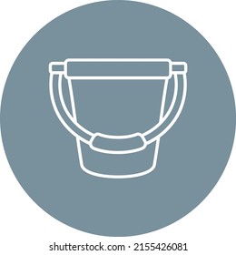 Icono vectorial del cubo de arena. Se puede usar para imprimir, móviles y aplicaciones web.