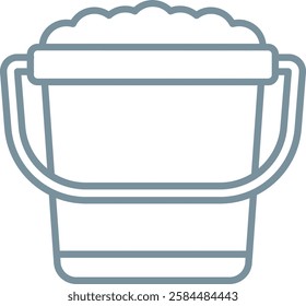 Sand Bucket vector icon. Can be used for printing, mobile and web applications.