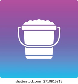 Icono de Vector de cubo de arena. Se puede utilizar para aplicaciones de impresión, móviles y de Web.