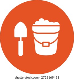 Ilustração de design de ícone de vetor de balde de areia