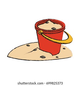 sand bucket vector illustration