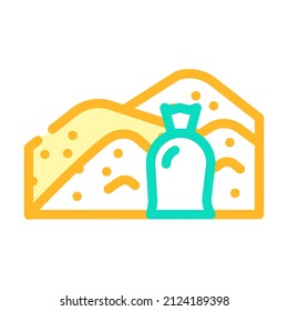 sand building material color icon vector. sand building material sign. isolated symbol illustration