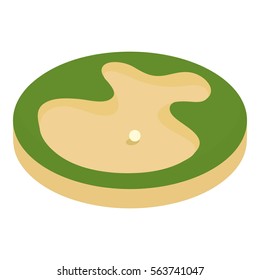 Sand bunker in the golf course icon. Cartoon illustration of sand bunker in the golf course vector icon for web design