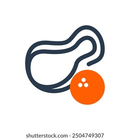 Sand Bunker of Golf Sport Vector Icon