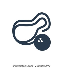 Sand Bunker of Golf Sport Vector Icon