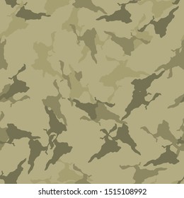 Sand camouflage of various shades of green, olive and beige colors. It is a colorful seamless pattern that can be used as a camo print for clothing and background and backdrop or computer wallpaper