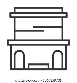 Sand Casting Outline Icon Vector Illustration