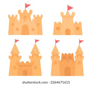 Sand Castle. Activity for children to build a beach castle.