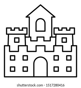 Sand Castle Beach Holidays Vector Icon Concept