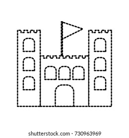 sand castle flag cartoon beach game recreation