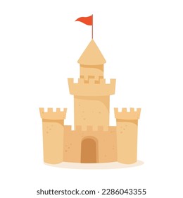 sand castle flat design style with good quality