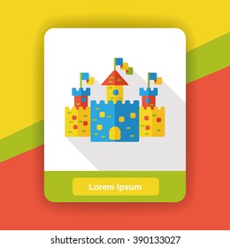 sand castle flat icon