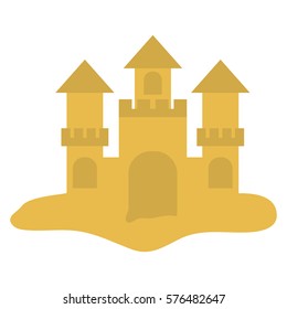 Sand Castle Icon Stock Vector (Royalty Free) 576482647 | Shutterstock