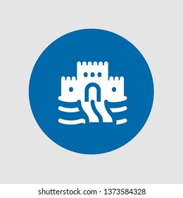  Sand castle icon. Editable  Sand castle icon for web or mobile.