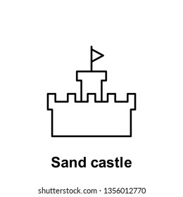 Sand castle icon. Element of summer holiday icon. Thin line icon for website design and development, app development. Premium icon