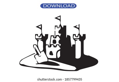 sand castle icon or logo isolated sign symbol vector illustration - high quality black style vector icons.