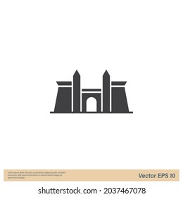 sand castle icon logo template