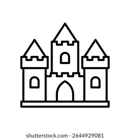 Sand castle icon for playing on the beach
