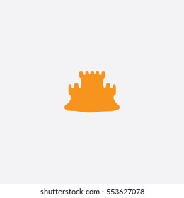 Sand Castle icon silhouette vector illustration