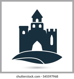 Sand castle icon. Simple design for web and mobile