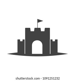 Sand castle icon vector