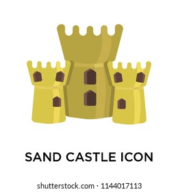 Sand castle icon vector isolated on white background for your web and mobile app design, Sand castle logo concept