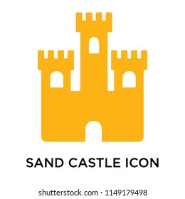 Sand castle icon vector isolated on white background for your web and mobile app design, Sand castle logo concept