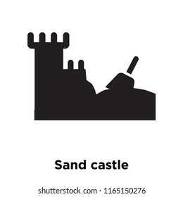 Sand castle icon vector isolated on white background, Sand castle transparent sign , vacation symbols